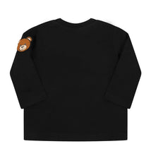 Moschino Baby - Unisex Long Sleeve T-Shirt With Large Logo, Black Image 2