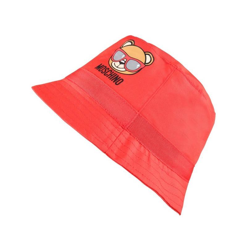 Moschino Baby - Unisex Sun Hat With Bear In Glasses, Red Image 2