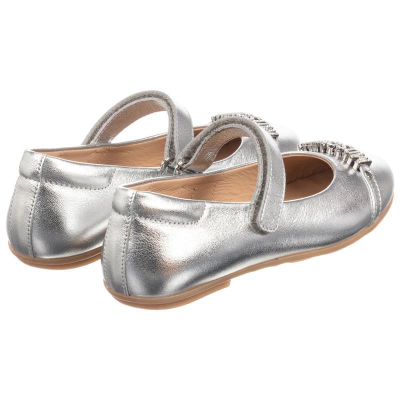 Moschino Kid-Teen Girls Leather Shoes, Silver Image 4
