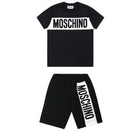 Moschino Baby - Boys Cotton T-Shirt & Shorts Set, Black Image 1