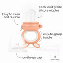 Moss & Fawn - Forage Feeder, Soothing Silicone Frozen Baby Food Teething Toy, Bloom Image 3