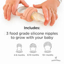 Moss & Fawn - Forage Feeder, Soothing Silicone Frozen Baby Food Teething Toy, Bloom Image 8