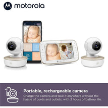Motorola - 2 Camera Video with Crib Mount, Connects to Phone App Image 2