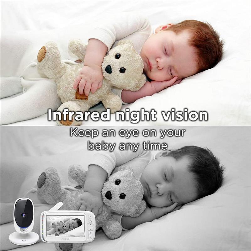 Motorola Comfort50-2 Video Baby Monitor 5 LCD 2 Cameras, White Image 17