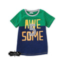 Mud Pie Awesome T-Shirt, Green/Blue, Size 5T Image 1