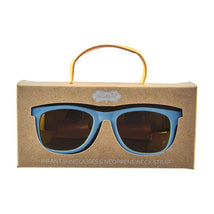 Mud Pie Baby Aviator Blue Boy Sunglasses with Strap Image 2