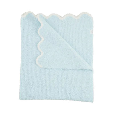 Mud Pie - Baby Boy Blue Scallop Chenille Blanket Image 1