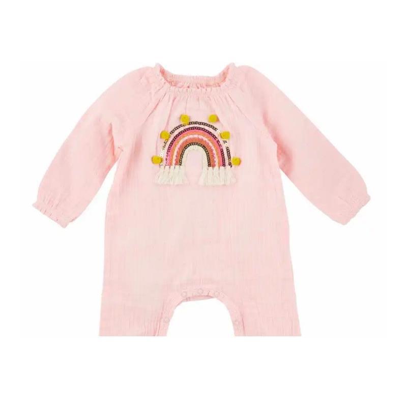 Mud Pie - Baby Girl Applique Bodysuit, Rainbow Image 1