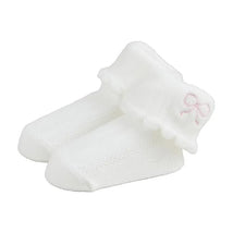 Mud Pie - Baby Girl Bow Foldover Socks 0/12M Image 1