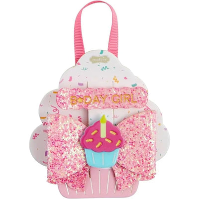 Mud Pie - Baby Girl Cupcake Birthday Hair Clips Image 1