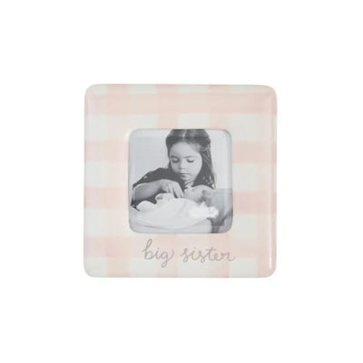 Mud Pie - Baby Girl Gingham Big Sis Frame Image 1
