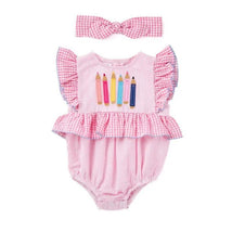 Mud Pie - Baby Girl Pencil Bubble & Headband Set, Pink Image 1