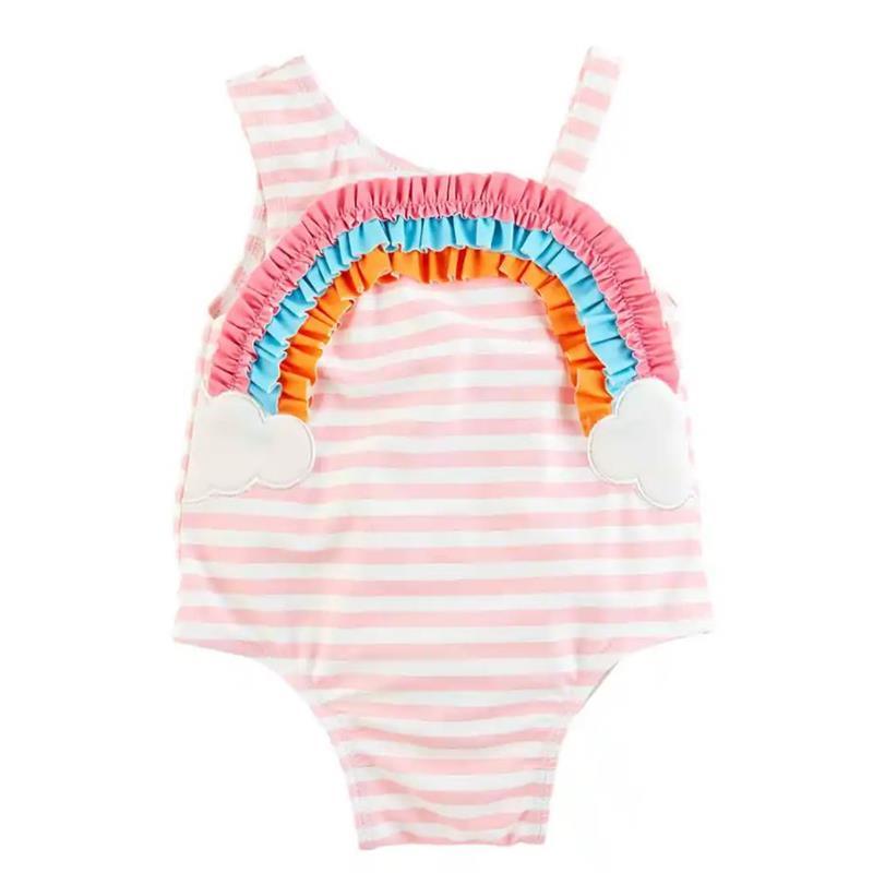 Mud Pie - Baby Girl Rainbow Applique Swimsuit Image 1