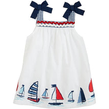 Mud Pie - Baby Girl Sailboat Poplin Dress Image 1