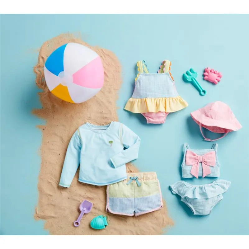 Mud Pie - Baby Girl Seersucker Ric-Rac Swimsuit Image 4