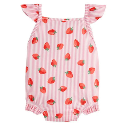 Mud Pie - Baby Girl Strawberry One-Piece Swimsuit Image 1