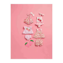 Mud Pie - Baby Girl Strawberry Sunsuit & Headband Set, 0/3M Image 2