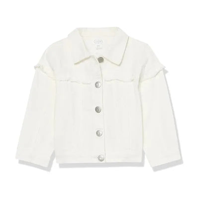 Mud Pie - Baby Girl White Denim Jacket Image 1