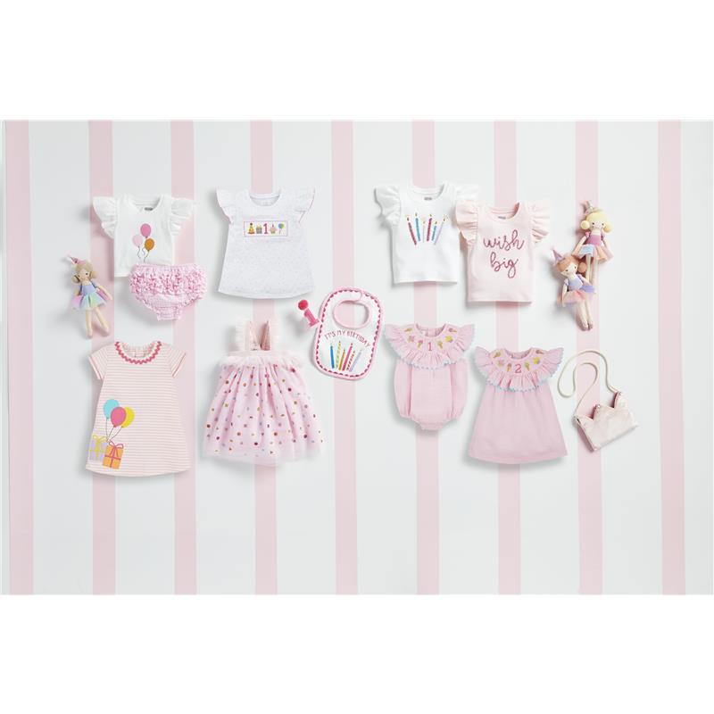 Mud Pie - Baby Girls Children's Sparkle Mesh Birthday Dress Pink Image 3