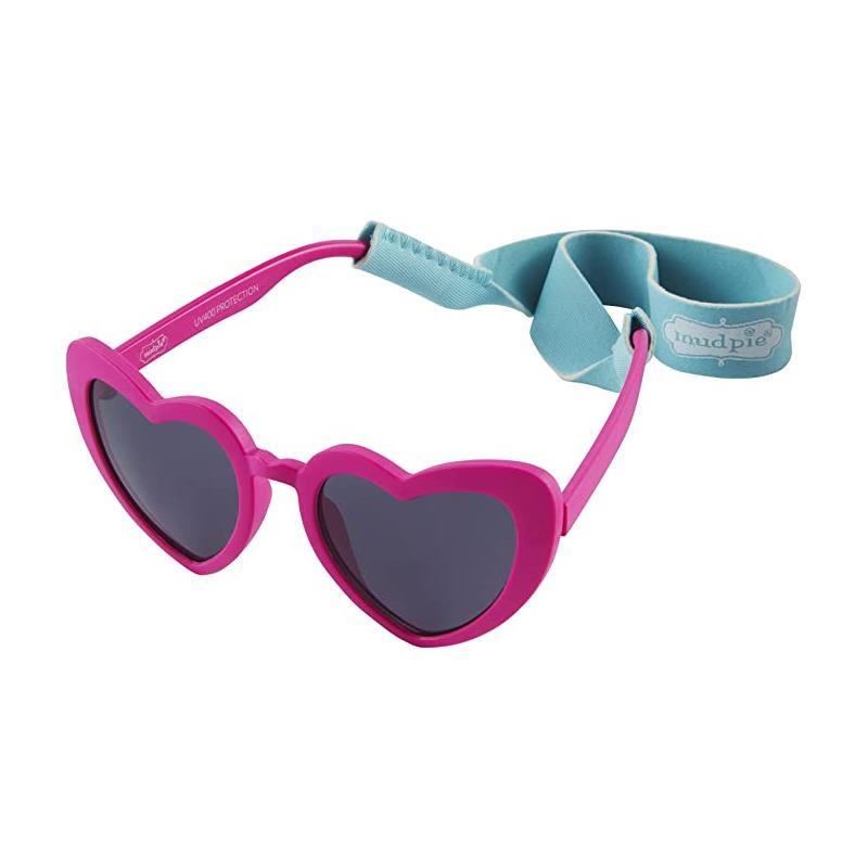Mud Pie Baby Heart Girl Sunglasses with Strap Image 1