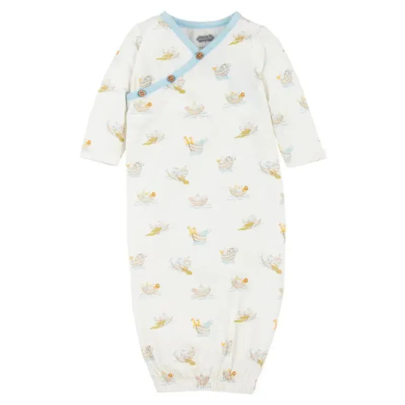 Mud Pie - Baby Noah's Ark Knit Bamboo Gown, 0/3M Image 1