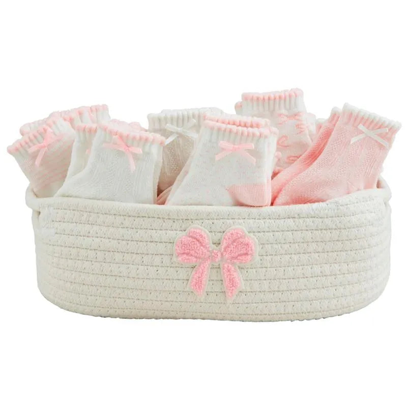 Mud Pie - Baby Pink Baby Socks, Bow Pink Image 2