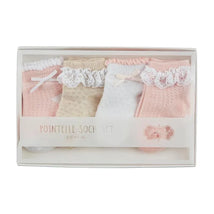 Mud Pie - Baby Pink Pointelle Baby Sock Set, 0/12 Months Image 1