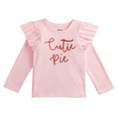 Mud Pie - Baby Pink Pumpkin Tinsel Tees Image 1