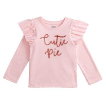 Mud Pie - Baby Pink Pumpkin Tinsel Tees Image 1