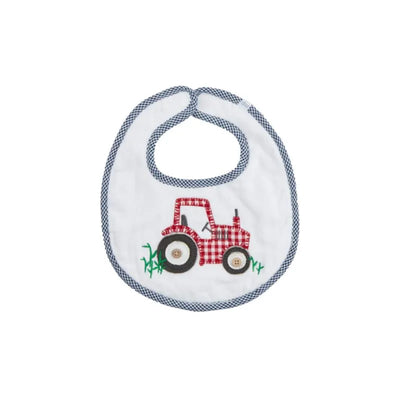Mud Pie - Baby Unisex Red Tractor Bib Image 1