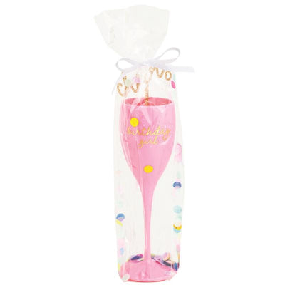 Mud Pie Birthday Girl Acrylic Flute Set Image 1