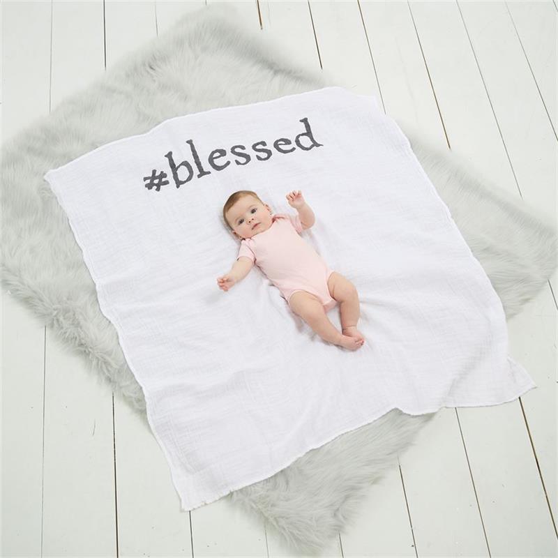 Mud Pie - Blessed Announcement Blanket Image 1