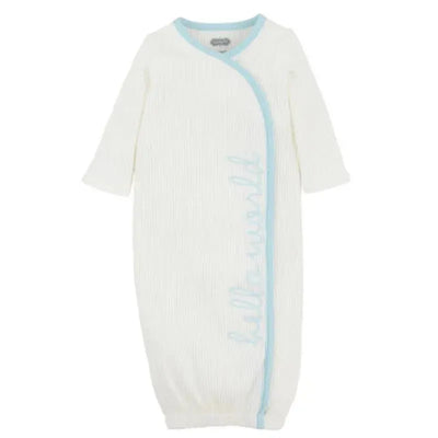 Mud Pie - Blue Hello World Gown, 0/3M Image 1