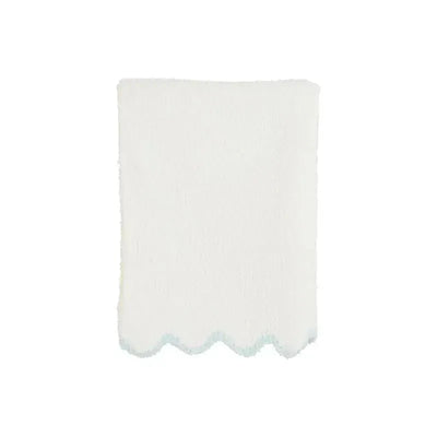 Mud Pie - Blue Scallop Chenille Blanket Image 1