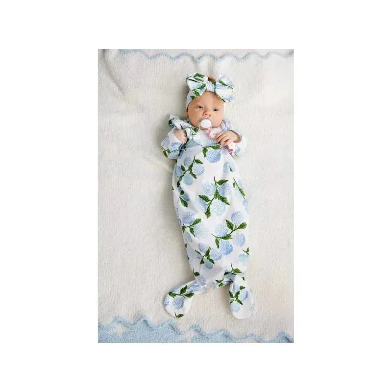 Mud Pie - Blue Scallop Chenille Blanket Image 2