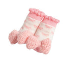 Mud Pie Bow Crochet Rattle Toe Socks, 0/6M