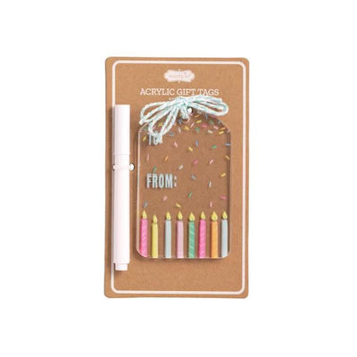 Mud Pie Candles Acrylic Birthday Tag Sets Image 1
