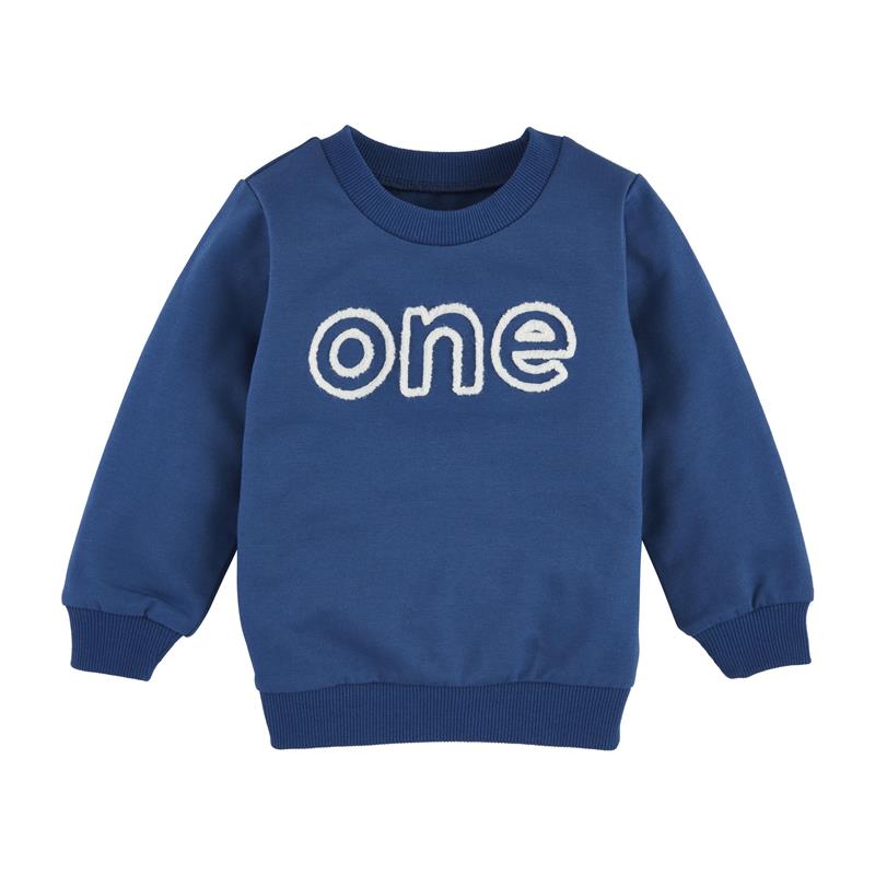 Mud Pie - Childrens Birthday Sweatshirt, One Year, Blue Image 2