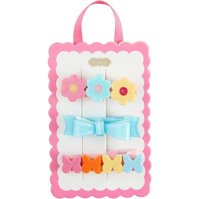 Mud Pie - Children's Blue Bow Spring Hairclips Image 1