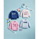 Mud Pie - Children's Girl One Terry Pullover; 12/18M Pink Image 2