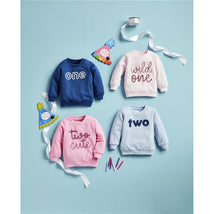 Mud Pie - Children's Girl One Terry Pullover; 12/18M Pink Image 2