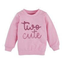 Mud Pie - Children's Girl Two Terry Pullover; 2T Pink Image 1