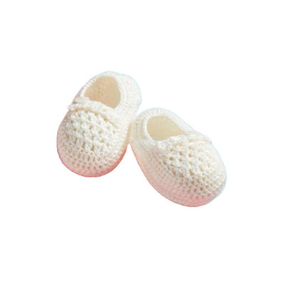 Mud Pie - Crochet Baby Booties, Ivory Image 1