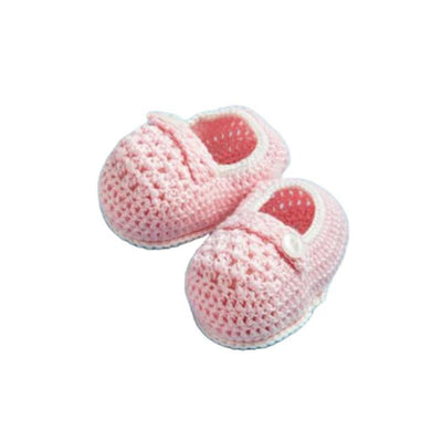 Mud Pie - Crochet Baby Booties, Pink Image 1