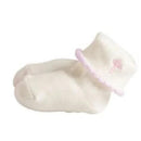 Mud Pie Cross Foldover Sock 0-6M, Pink Cross/White