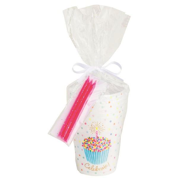 Mud Pie Cupcake Birthday Cup & Candles Set | MacroBaby