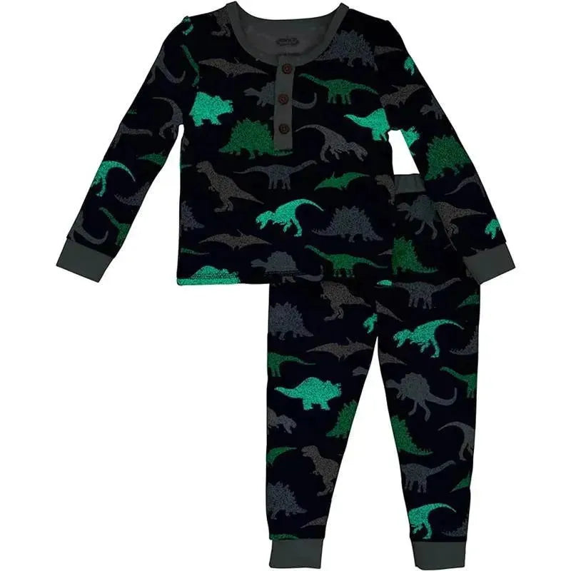 Mud Pie - Dino Glow Pajama Set Image 2