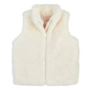 Mud Pie - Faux Fur Zip Vest, Ivory Image 1