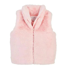 Mud Pie - Faux Fur Zip Vest, Pink Image 1