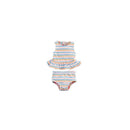 Mud Pie Floral/Stripe Reversible Swimsuit & Headband Set Image 2